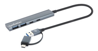Hub 4 Porte USB 3.2 Gen 1 2x USB-A 2x USB-C - Manhattan IUSB32C-COMBO-HUB4AC