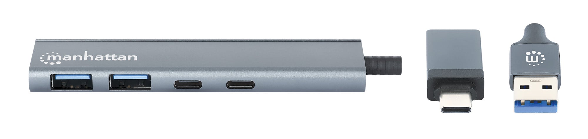 Hub 2 Porte USB-A + 2 Porte USB-C™ USB 3.2 Gen 1 - Manhattan IUSB32C-COMBO-HUB4AC