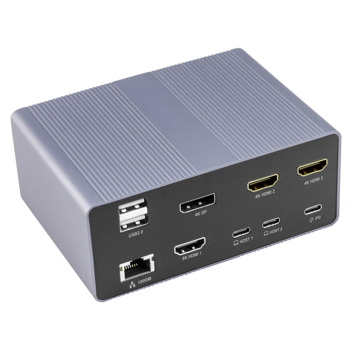Docking Station 19 in 1 USB-C 8 K HDMI 4 Releases Video - Techly IUSB 32 C-DOCK 198 K