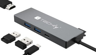 Docking Station USB 3.2 Type-C to 3 USB ports and 1 HDMI - Techly IUSB 32 C-HUB 4 HPD