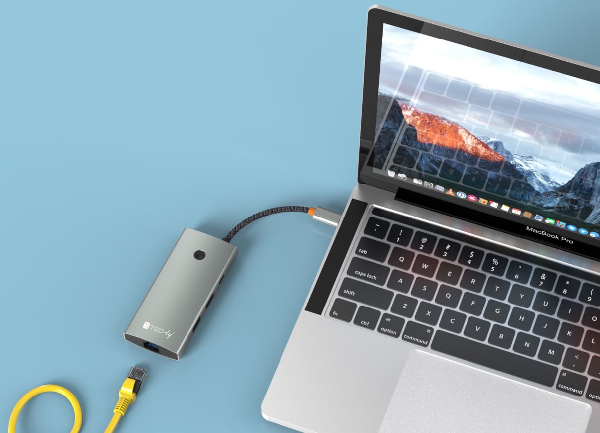 Docking Station Hub USB-C 6 in 1 with Switch - Techly IUSB 32 C-HUB 6 HPDI