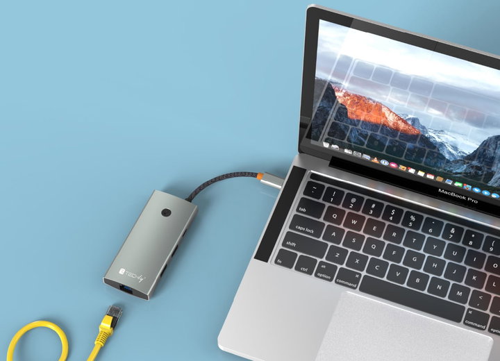 Docking Station Hub USB-C 6 in 1 with Switch - Techly IUSB 32 C-HUB 6 HPDI