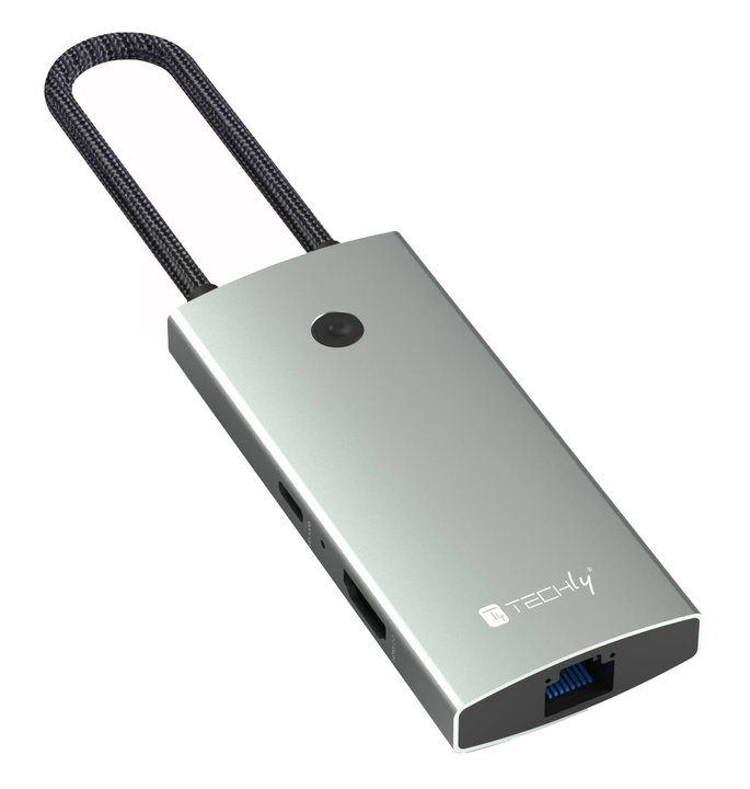 Docking Station Hub USB-C 6 in 1 with Switch - Techly IUSB 32 C-HUB 6 HPDI
