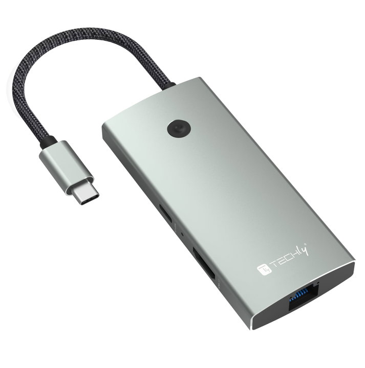 Docking Station Hub USB-C 6 in 1 with Switch - Techly IUSB 32 C-HUB 6 HPDI