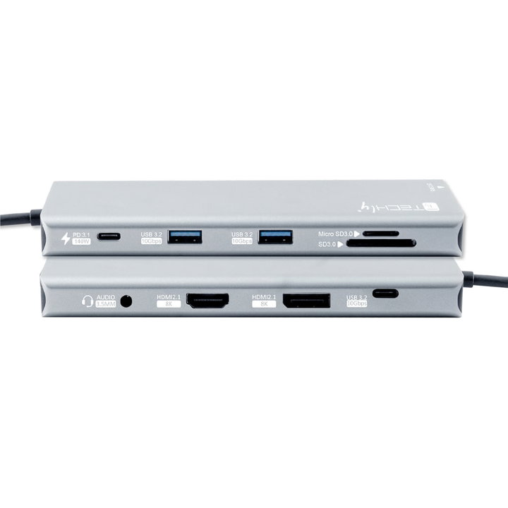 Docking Station 10 in 1 USB-C HDMI DP RJ 45 2.5 G PD Hub Multiport - Techly IUSB 4 -DOCK 10 HDP