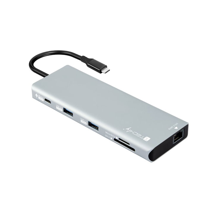 Docking Station 10 in 1 USB-C HDMI DP RJ 45 2.5 G PD Hub Multiport - Techly IUSB 4 -DOCK 10 HDP