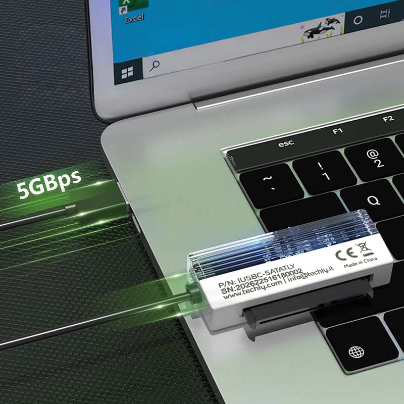 Adattatore USB-C™ USB-A 2 in 1 a SATA 2.5'' - Techly IUSBC-SATATLY