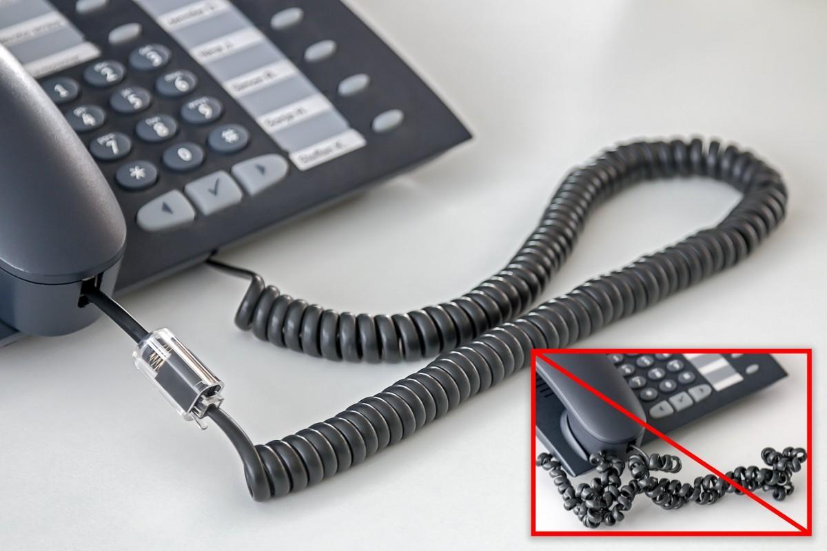 Plug Telefonico RJ10 Antiattorcigliamento per Cornetta con Cavo 30mm - Goobay IWP-4P4C-ATCAB