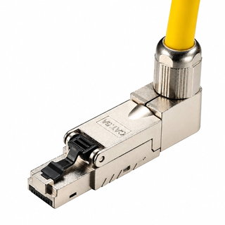 Plug connector RJ 45 8 P 8 C Cat 6 Screenshot STP with angle of 90 ° - Techly Professional IWP- 8 P 8 C-C 6 AS 360
