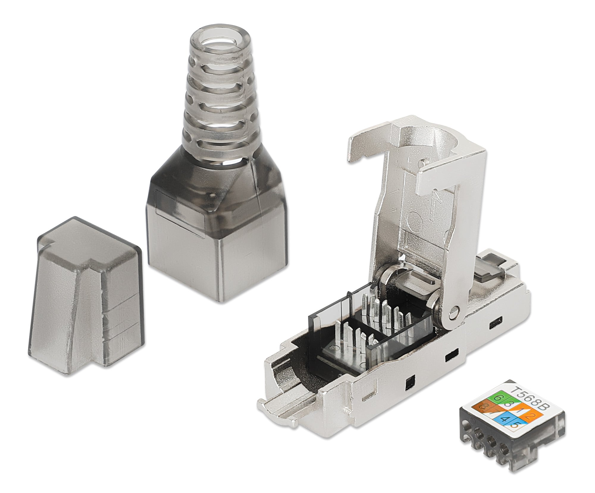 Connettore Plug RJ45 8P8C Cat6A Schermato STP - Intellinet IWP-8P8C-C6AS3MU