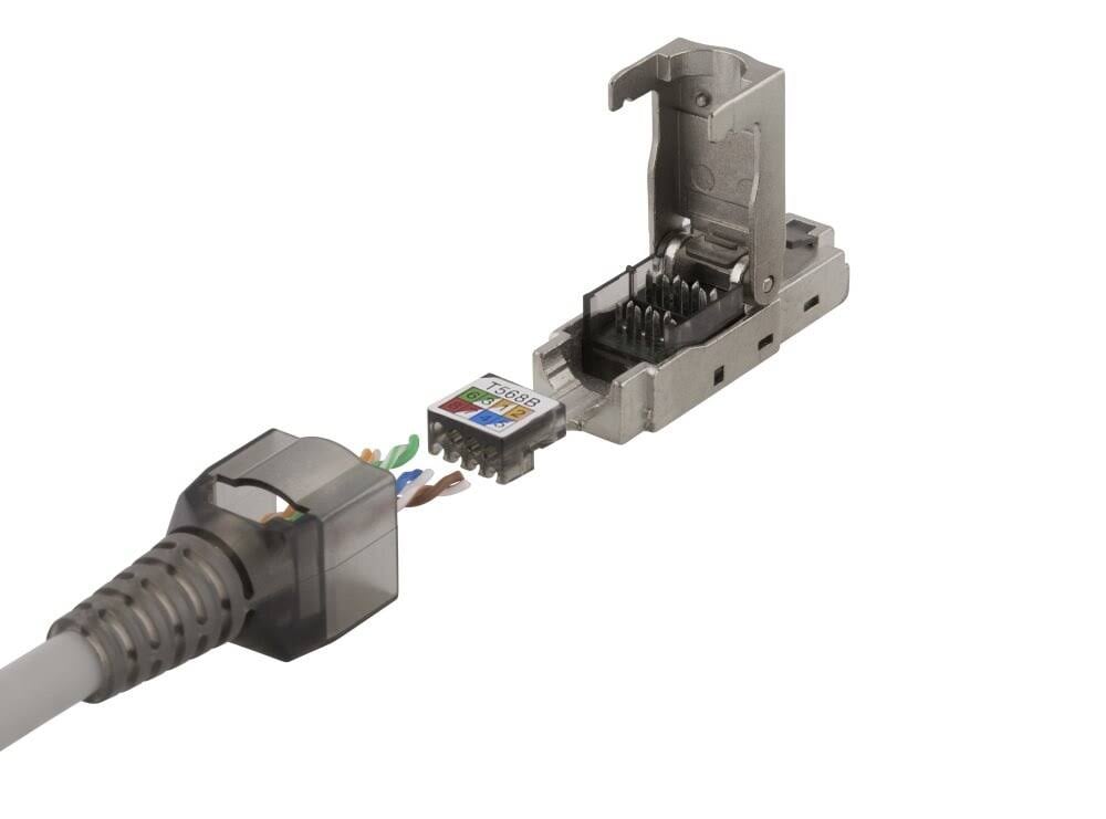 Connettore Plug RJ45 8P8C Cat6A Schermato STP - Intellinet IWP-8P8C-C6AS3MU