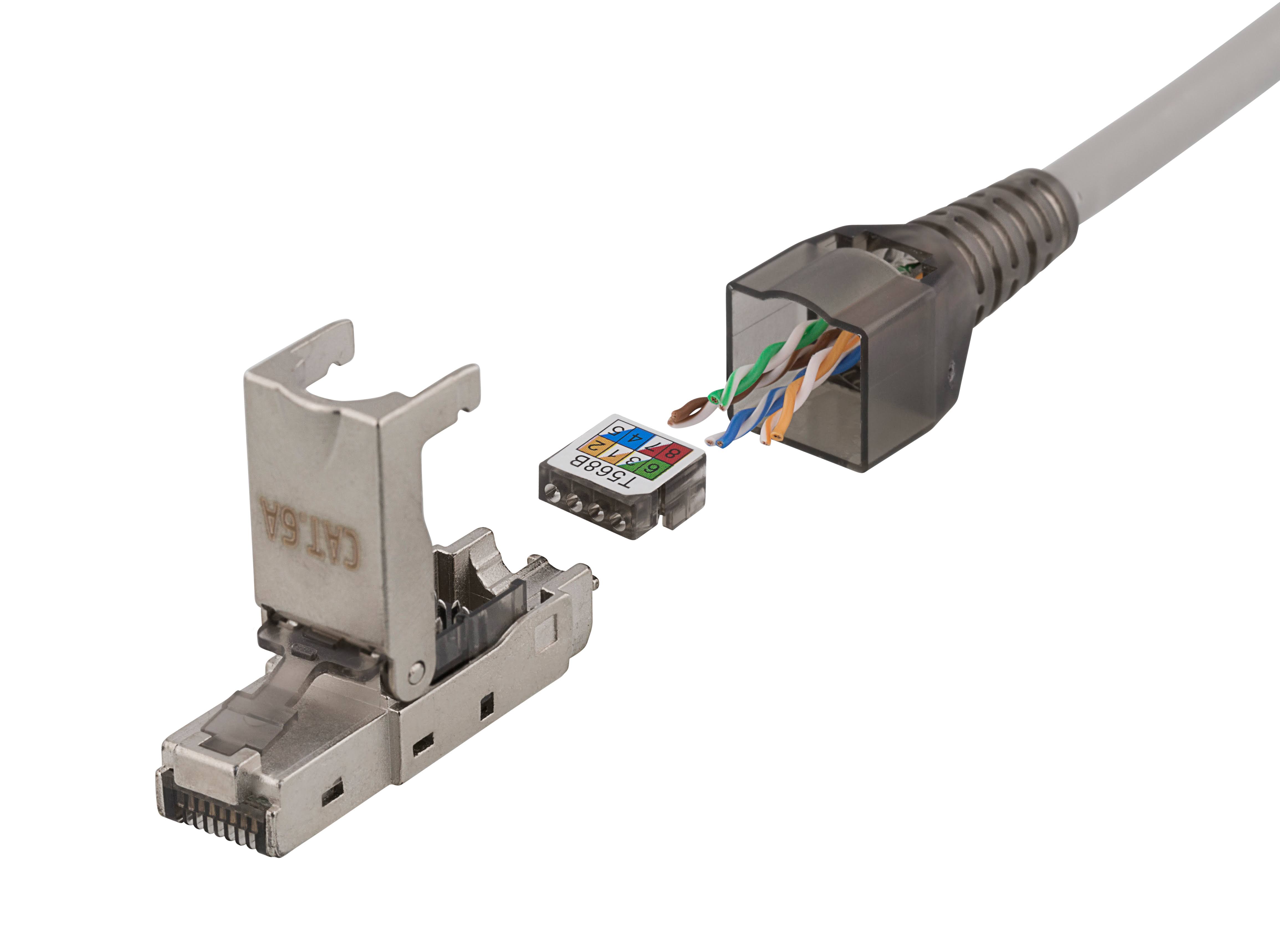 Connettore Plug RJ45 8P8C Cat6A Schermato STP - Intellinet IWP-8P8C-C6AS3MU