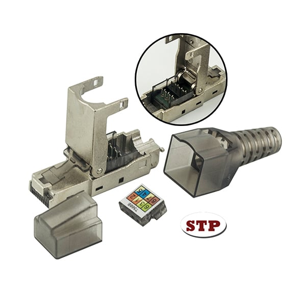Plug Modulare RJ45 Cat6A Schermato Toolless - Techly Professional IWP-8P8C-CAT6AS