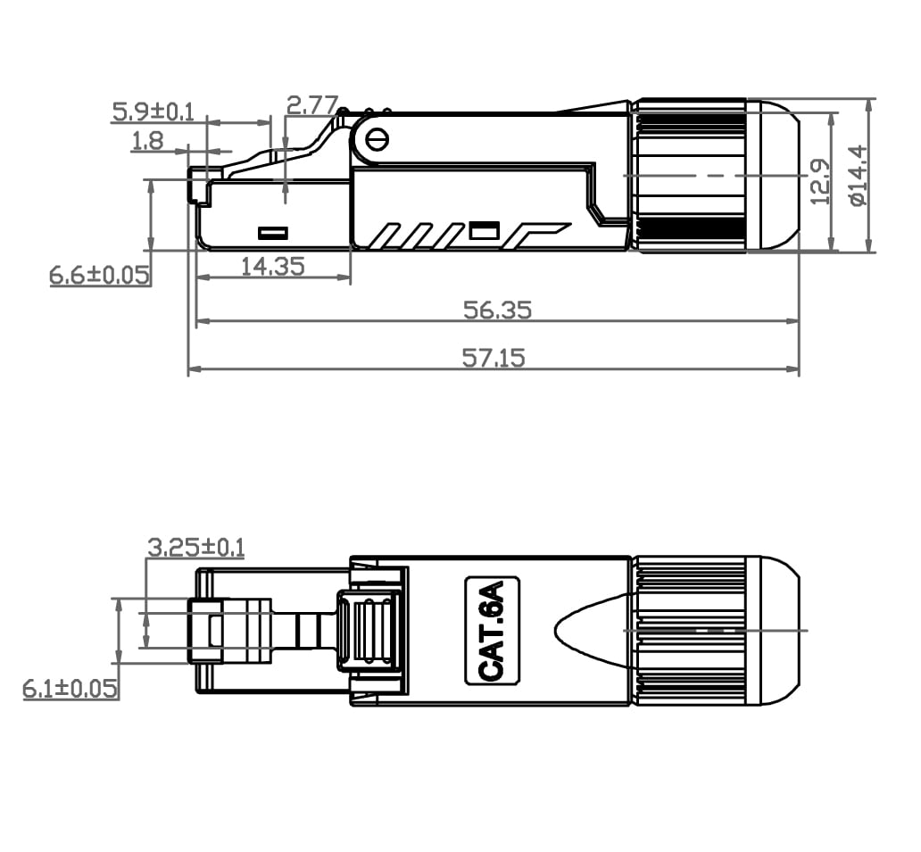 Plug RJ45 Cat6A Schermato STP Tooless - Techly Professional IWP-8P8C-CAT6AST