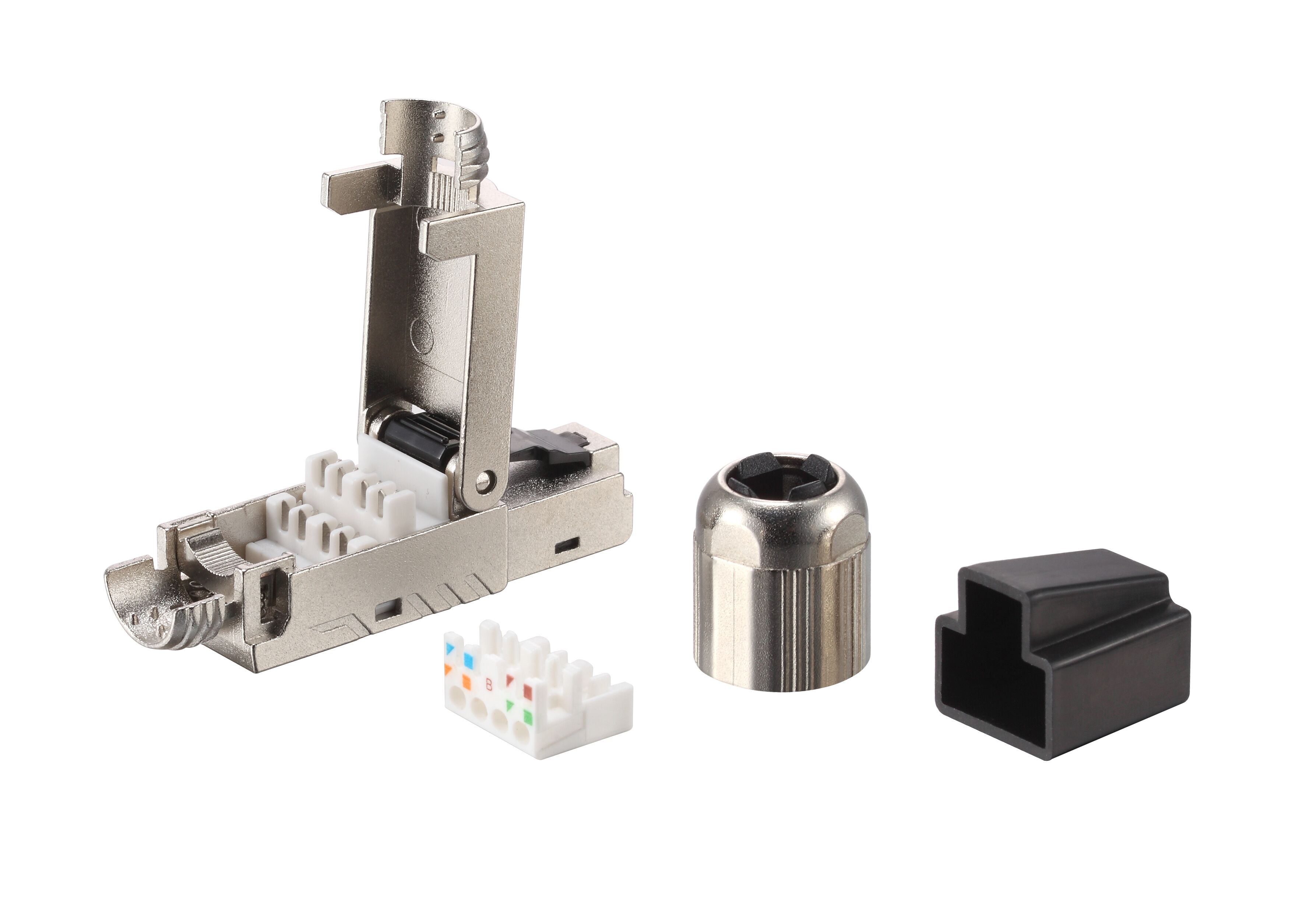 Plug RJ45 Cat6A Schermato STP Tooless - Techly Professional IWP-8P8C-CAT6AST