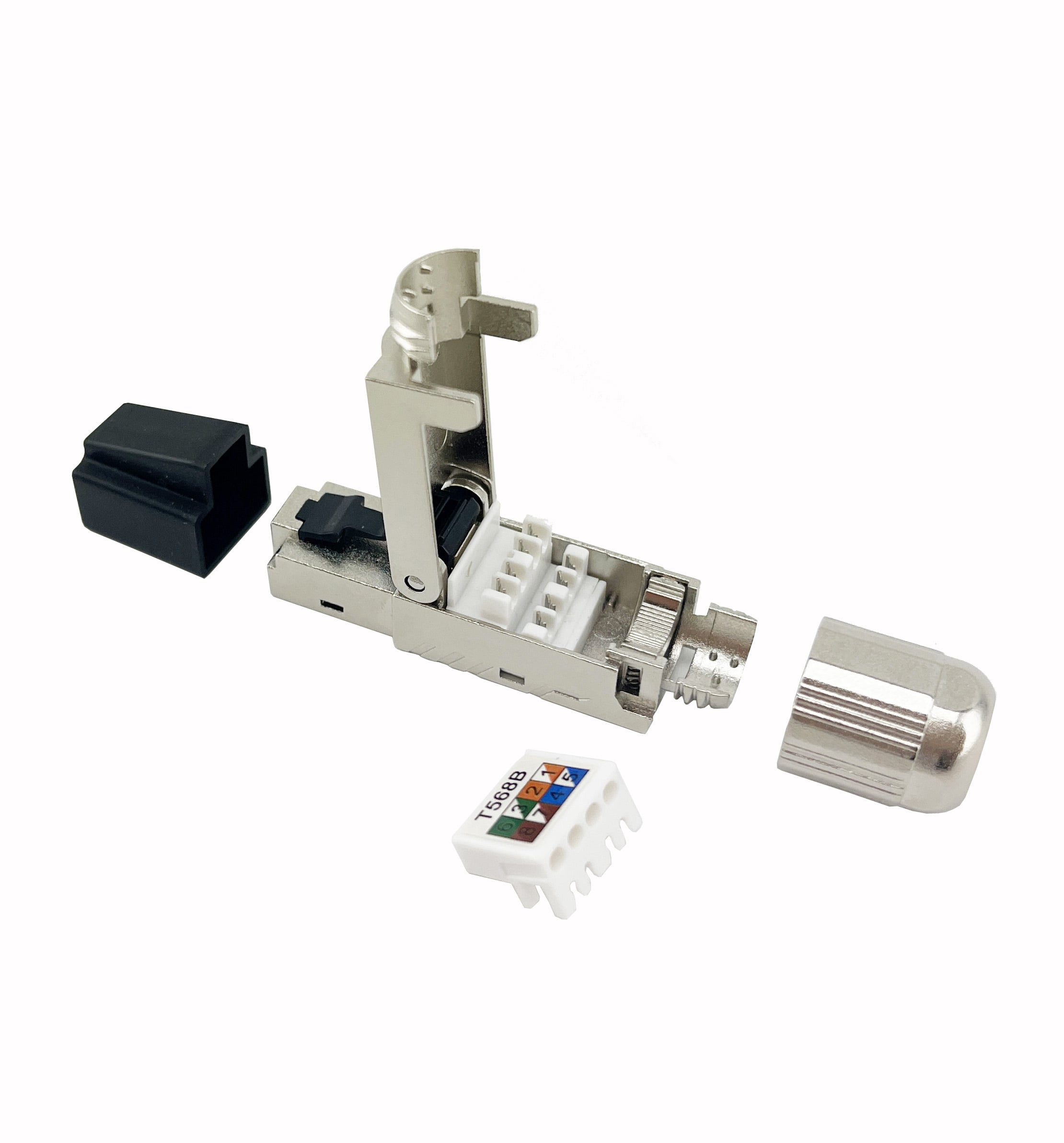 Plug RJ45 Cat6A Schermato STP Tooless - Techly Professional IWP-8P8C-CAT6AST