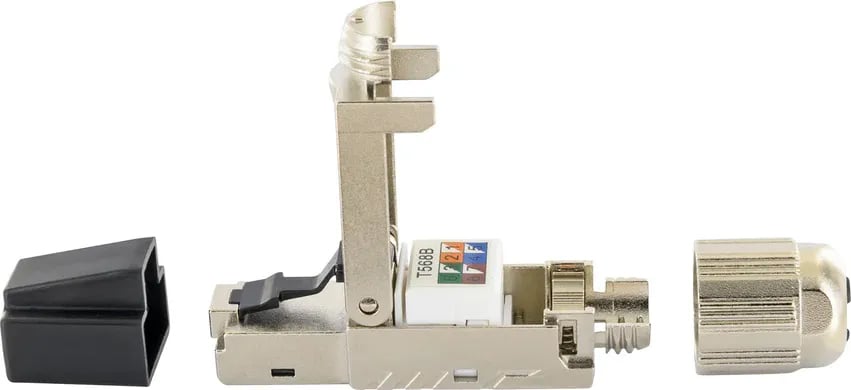 Plug RJ45 Cat8 Schermato STP Tooless - Techly Professional IWP-8P8C-CAT8STY