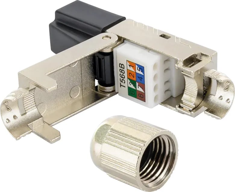 Plug RJ45 Cat8 Schermato STP Tooless - Techly Professional IWP-8P8C-CAT8STY