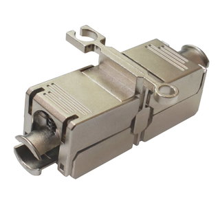 Modular Coupler Cat 6 A RJ 45 F/F STP 3 μ Grey - Intellinet IWP- 8 P 8 C-COUPS 6 AI 3