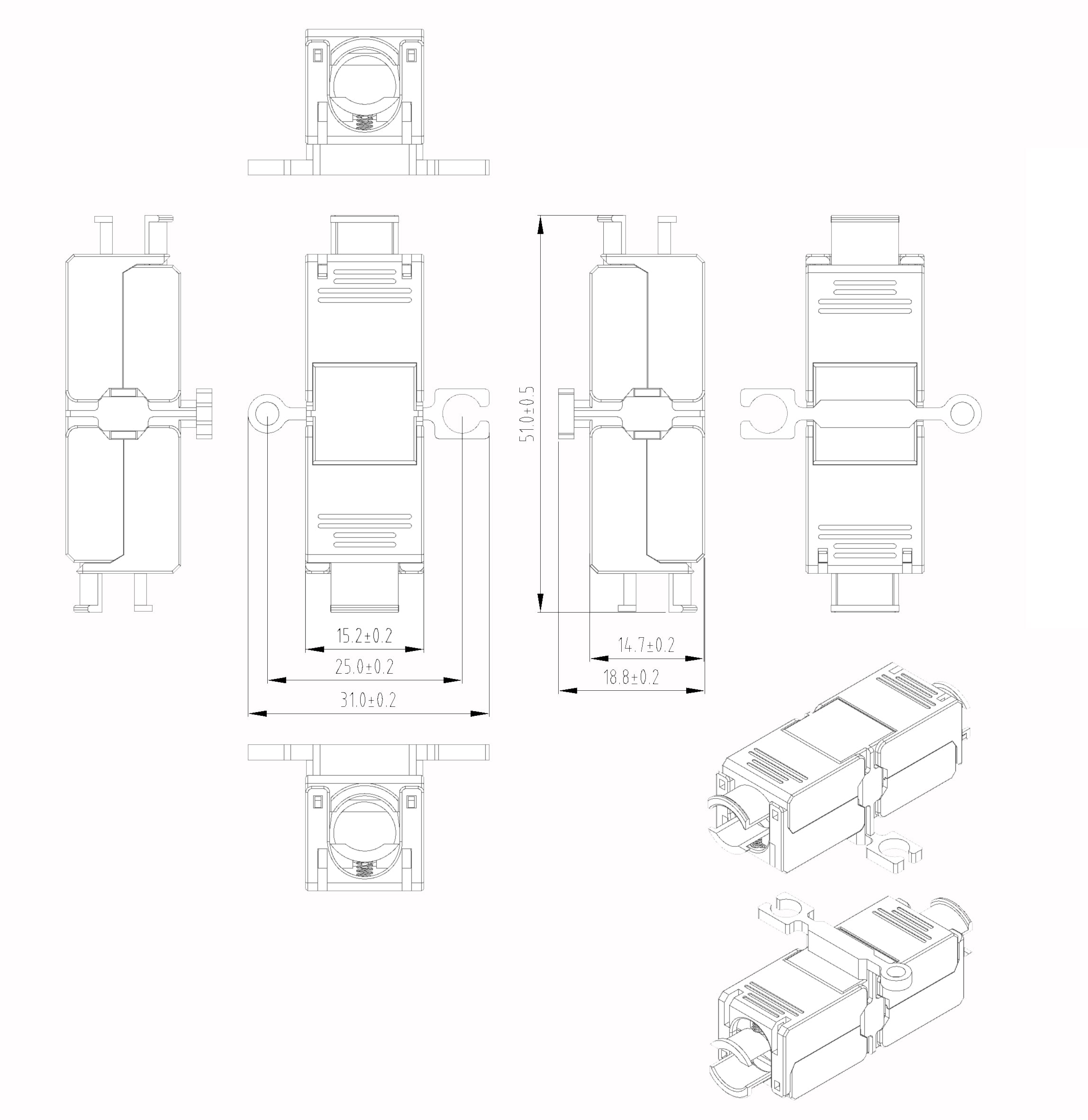 Accoppiatore Modulare Cat6A RJ45 F/F STP 3µ Grigio - Intellinet IWP-8P8C-COUPS6AI3