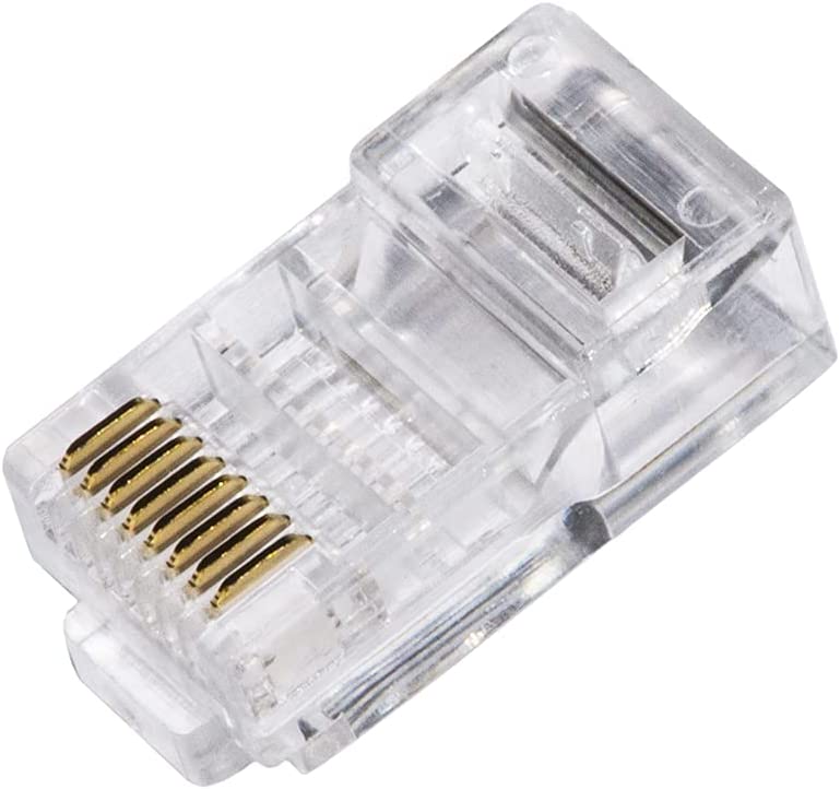 Plug Telefonico per Cavo Rotondo 8 Poli, 501798 - Intellinet IWP-8P8C-R