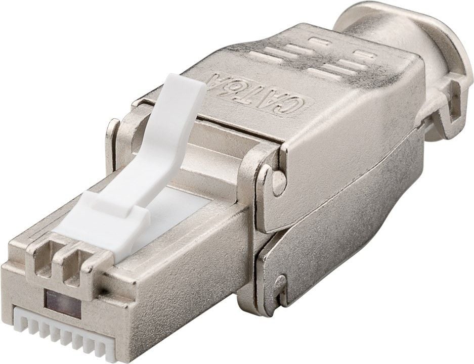 Plug RJ45 Cat6A Schermato STP Tooless con fermacavo - Techly Professional IWP-8P8C-TLS6AT