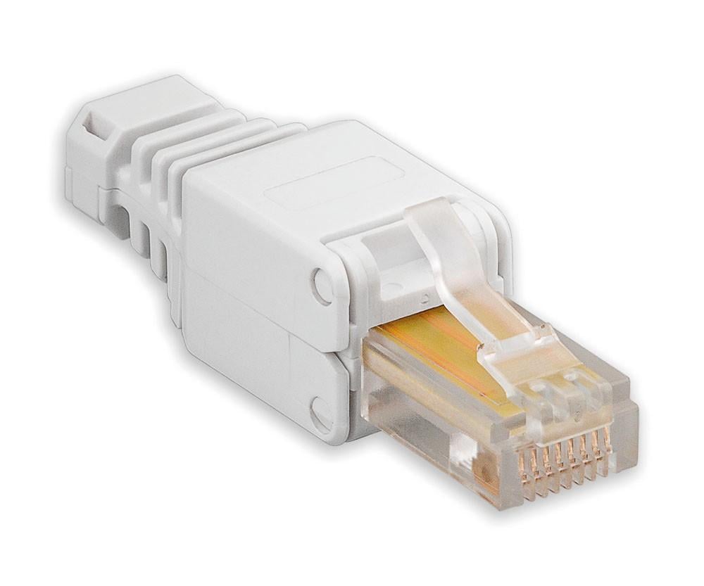 Plug Cat5/6 RJ45 Toolless con Copriconnettore - Intellinet IWP-8P8C-TLU