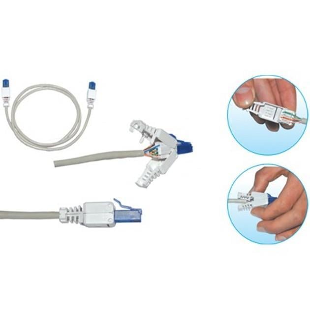 Plug Cat5/6 RJ45 Toolless con Copriconnettore - Intellinet IWP-8P8C-TLU