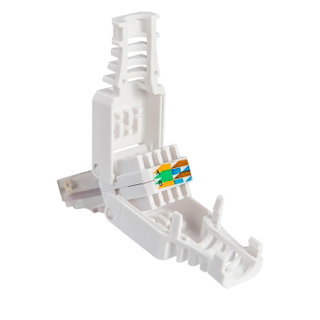 Plug Cat 6 A RJ 45 UTP Toolless with White Connector Cover - Techly Professional IWP- 8 P 8 C-TLU 6 AT