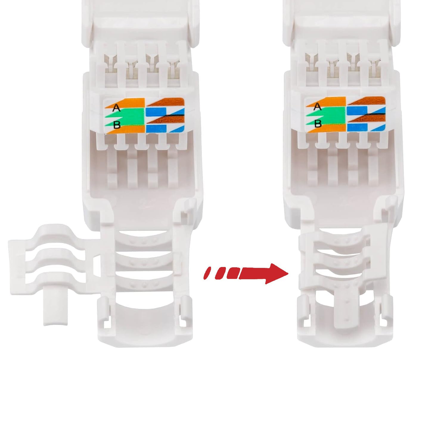 Plug Cat6A RJ45 UTP Toolless con Copriconnettore - Techly Professional IWP-8P8C-TLU6AT