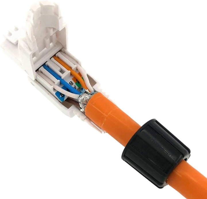 Plug Cat 6 A RJ 45 UTP Toolless with Grey Connector Cover - Techly Professional IWP- 8 P 8 C-TLU 6 ATW