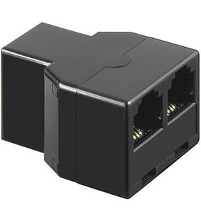 Accoppiatore telefonico duplex 6P4C F a 2x 6P4C F - Intellinet IWP-ADAP-0314BK