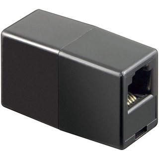 Accoppiatore telefonico RJ11 6 poli 4 contatti Pin to Pin F/F Nero - Goobay IWP-ADAP-4/4BK