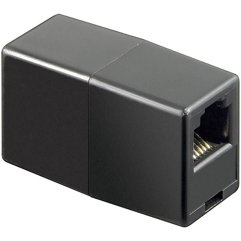 Adattatore Telefonico RJ12 6 poli 6 contatti Pin to Pin F/F Nero - Goobay IWP-ADAP-6/6BK