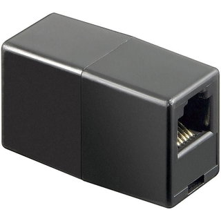 Adattatore telefonico RJ12 6 poli 6 contatti Pin to Pin F/F Nero - Goobay IWP-ADAP-6/6BK