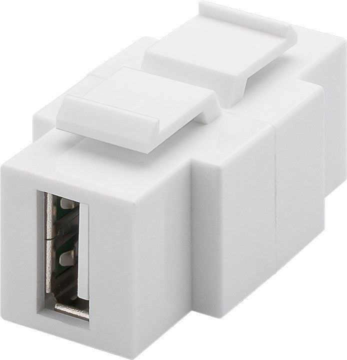 Adattatore Keystone USB2.0 A/B Installabile in Entrambi i Lati - Goobay IWP-ADAP-AFBF2