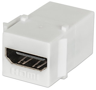 Keystone HDMI F/F Type A Adapter for White Patch Panels - Intellinet IWP-ADAP-HDMIW