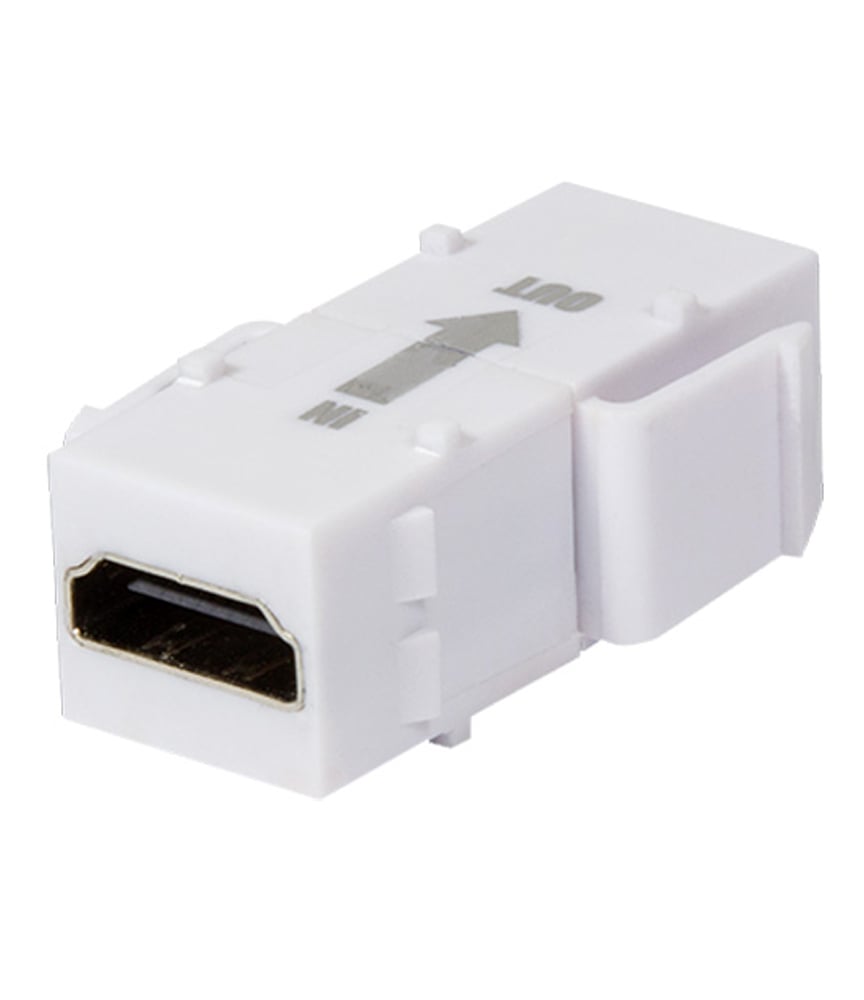 Keystone HDMI coupler with white repeater - Logilink IWP-ADAP-HDRIPW
