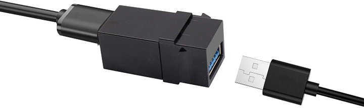 Connettore Keystone USB 3.2 Tipo A Femmina/Femmina Nero - OEM IWP-ADAP-USB3-90