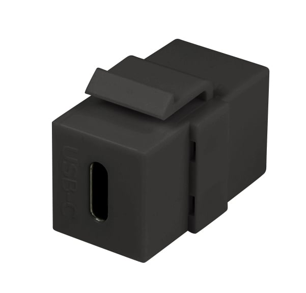 Connettore Keystone USB-C™ F/F 17,2 mm Nero - Logilink IWP-ADAP-USBCB