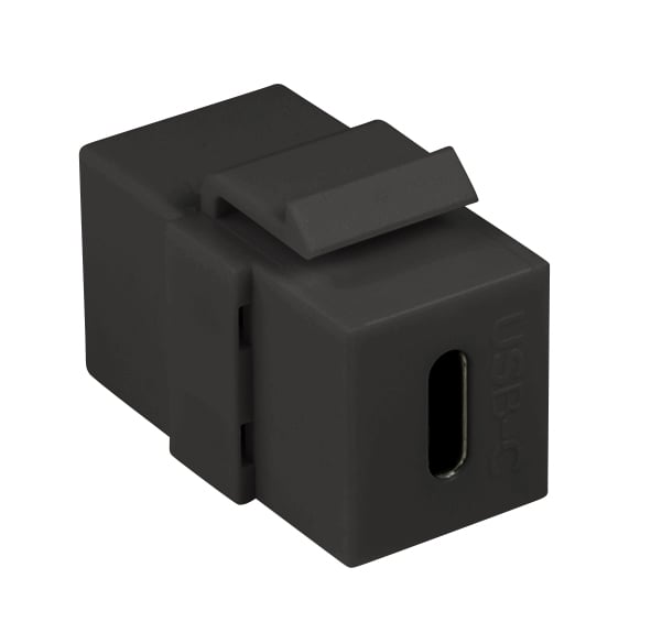Connettore Keystone USB-C™ F/F 17,2 mm Nero - Logilink IWP-ADAP-USBCB