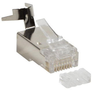 Plug Cat6A RJ45 Schermato STP per Cavo Rigido/Flessibile Cat6/6A/7 10pz - Intellinet IWP-CAT6AS