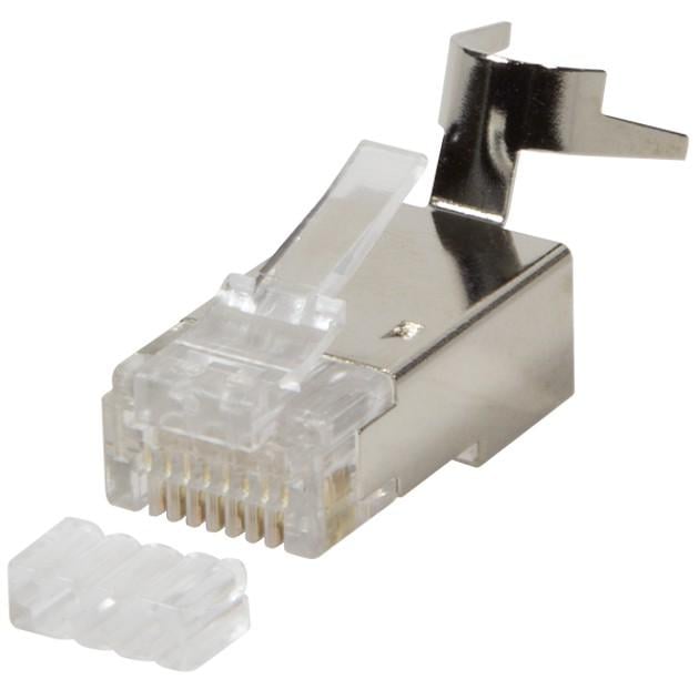 Plug Cat6A RJ45 Schermato STP per Cavo Rigido/Flessibile Cat6/6A/7 10pz - Intellinet IWP-CAT6AS