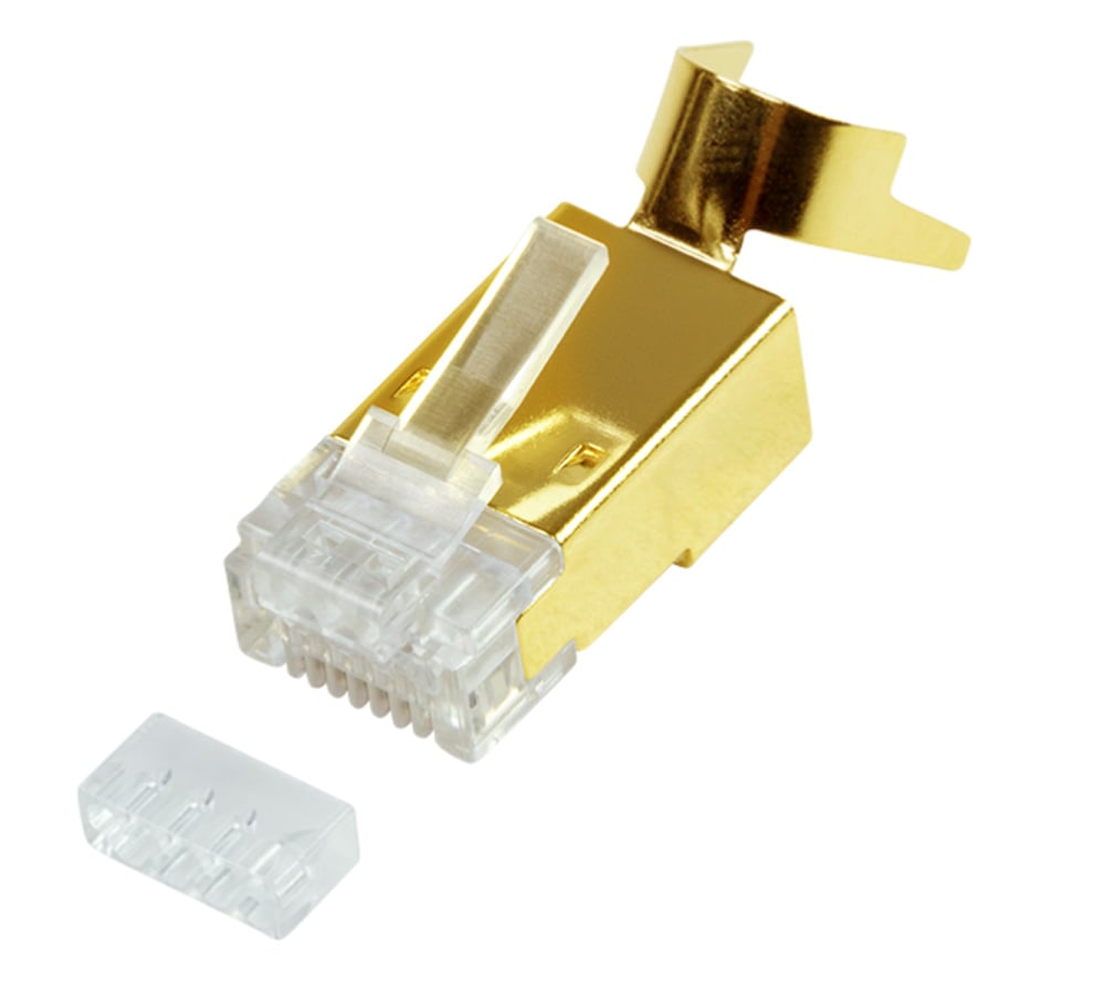 Plug Modulare Dorato RJ45 Cat8.1/Cat6A 10pz - Logilink IWP-CAT81-GOLD
