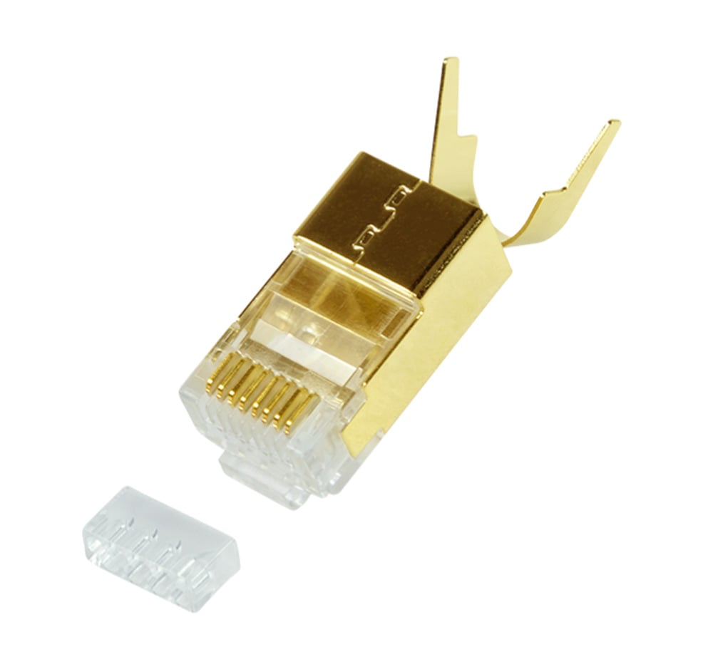 Plug Modulare Dorato RJ45 Cat8.1/Cat6A 10pz - Logilink IWP-CAT81-GOLD