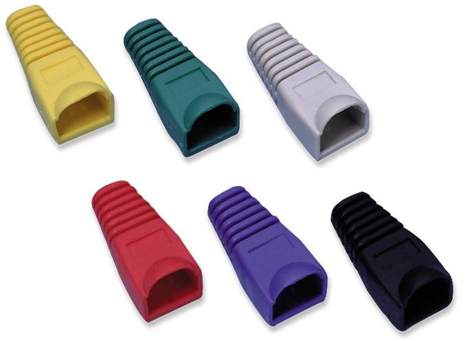 Connector cover for Plug RJ 45 6.2 mm Black - Intellinet IWP-CBOOT-BK