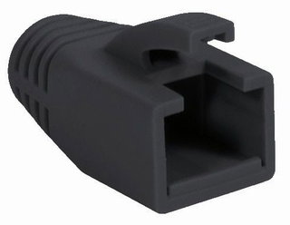 Copriconnettore per Plug RJ45 Cat6 8mm Nero - Intellinet IWP-CBOOT-BLK8