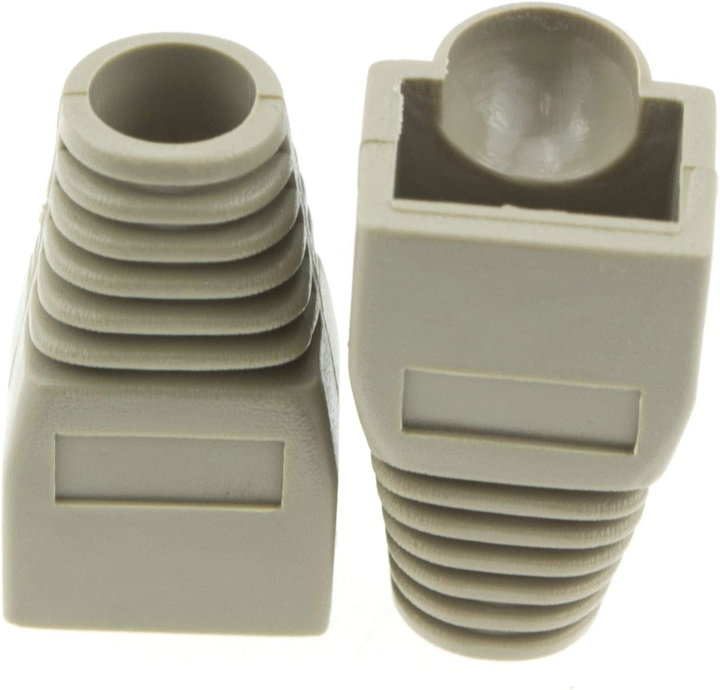 Copriconnettore per Plug RJ45 6.0 mm Grigio 10 pz - Techly Professional IWP-CBOOT-GRT