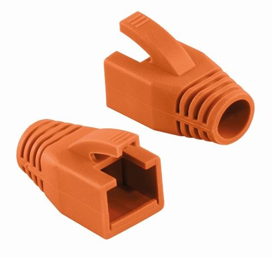 Copriconnettore per Plug RJ45 Cat6 8mm Arancione - Intellinet IWP-CBOOT-ORA8