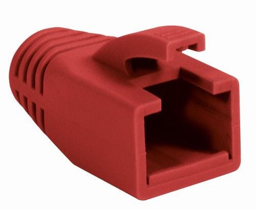 Copriconnettore per Plug RJ45 Cat6 8mm Rosso - Intellinet IWP-CBOOT-RED8